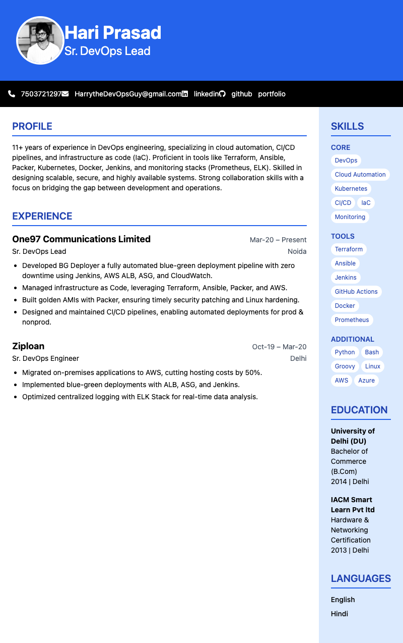 Resume Preview
