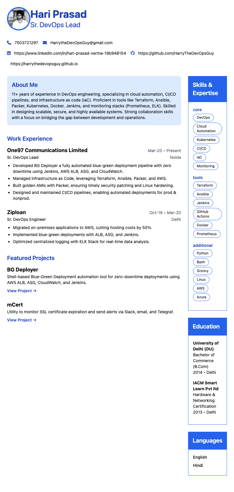 Resume Preview