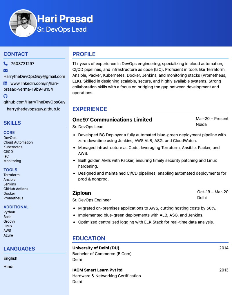 Resume Preview