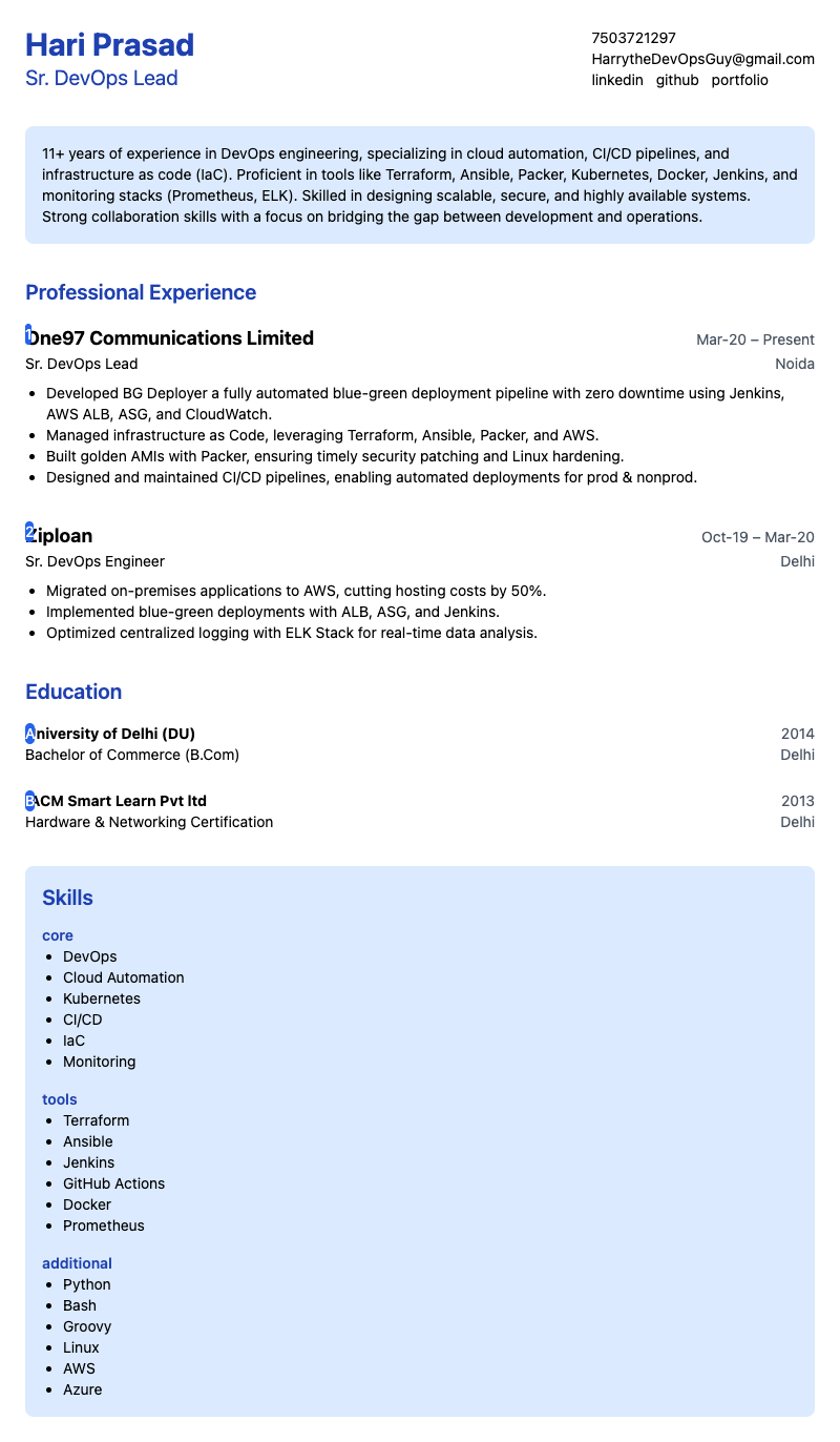 Resume Preview