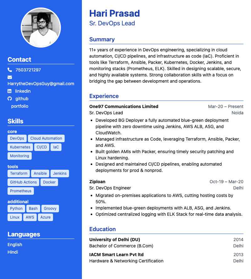 Resume Preview