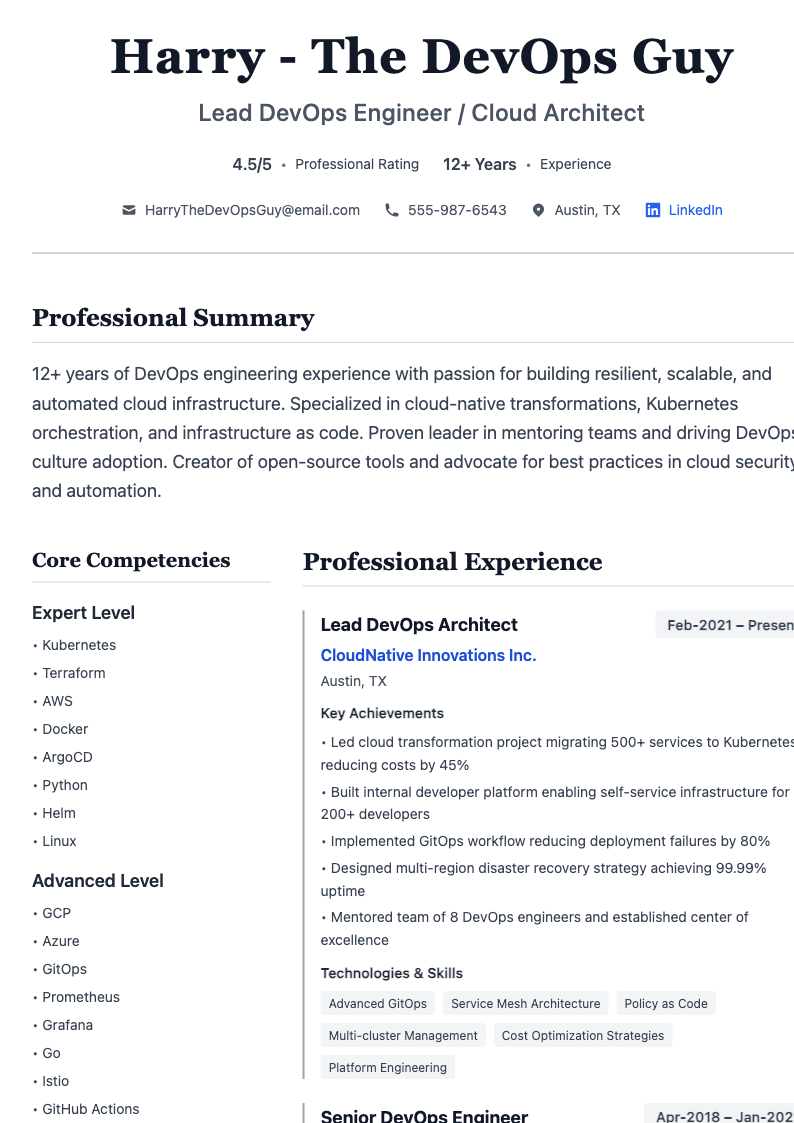 classic-elegant-resume Preview