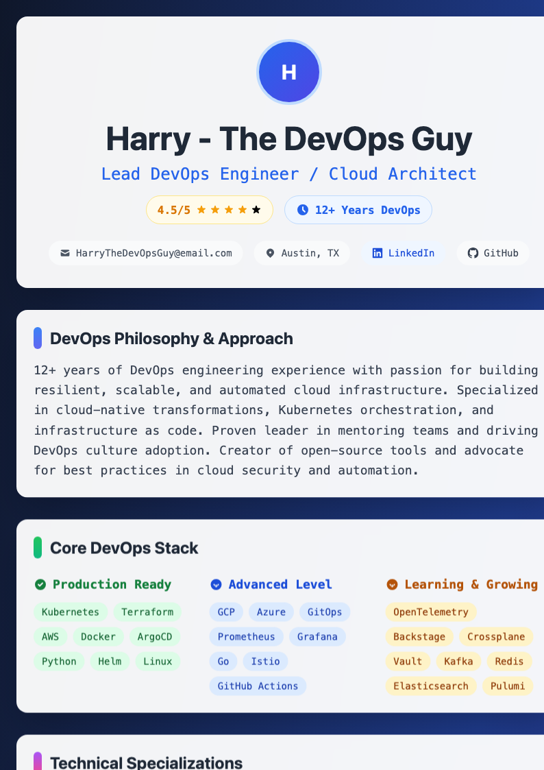 devops-focused-resume Preview