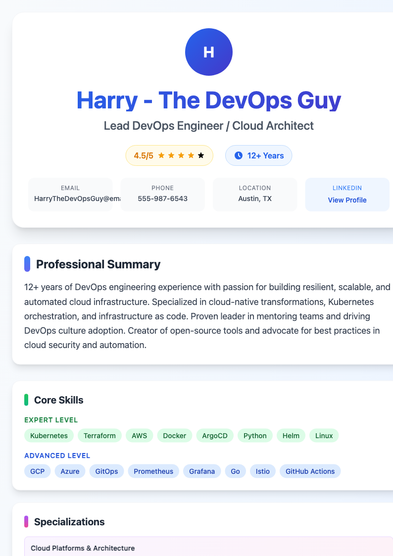 stylish-cards-resume Preview